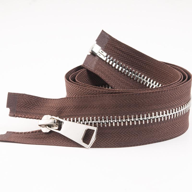 No. 5 Double Open End Metal Zipper for Down Jackets with Plastic Teeth and Sun Protection