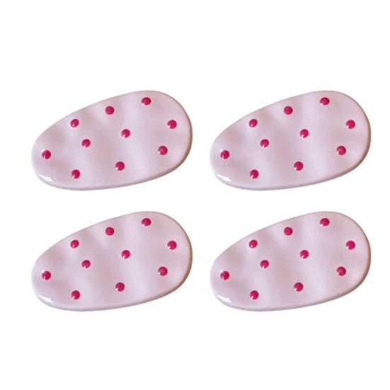 

4Pcs Girl Hairpins Non-Slip Teeth Dotted Design Korean Style Hair Clips Bangs Fixing Clips Lightweight Hair Accessories рожевий