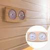 Wood Sauna Room Thermometer Hygrometer, High Temp Resistant with Back Hanging Hole Double Dial