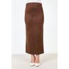 Suede Pencil Skirt Tsd0034 Brown