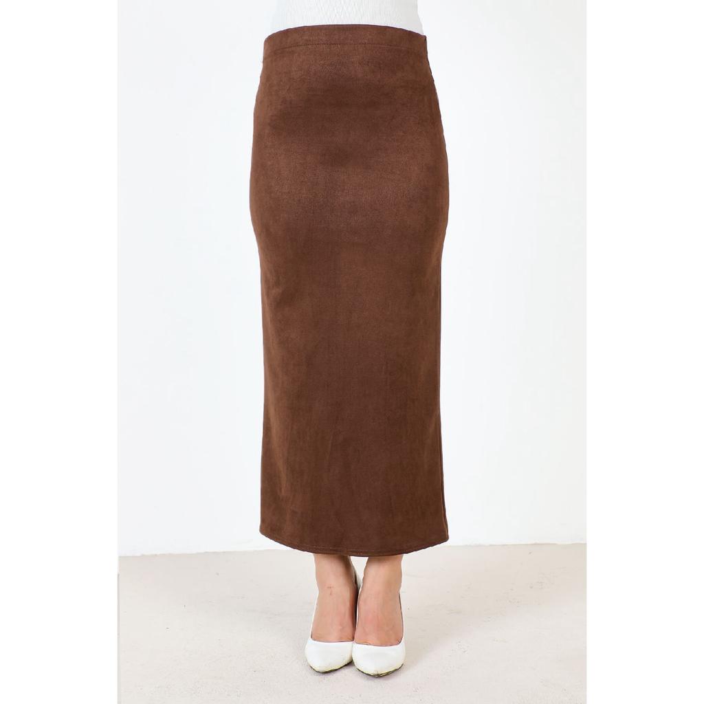 Suede Pencil Skirt Tsd0034 Brown