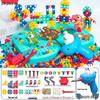 Electric Drill Dinosaur Assembly Toy Set for Kids - Educational Toolbox with Nuts & Bolts