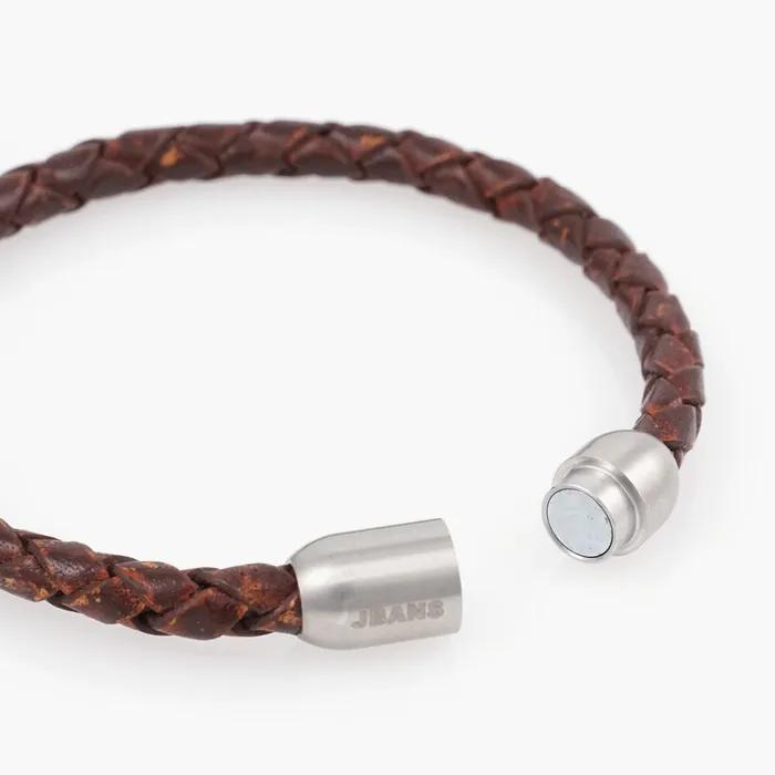 5mm Basic Coil Leather Magnetic Buckle Bracelet (C2403AC1176)