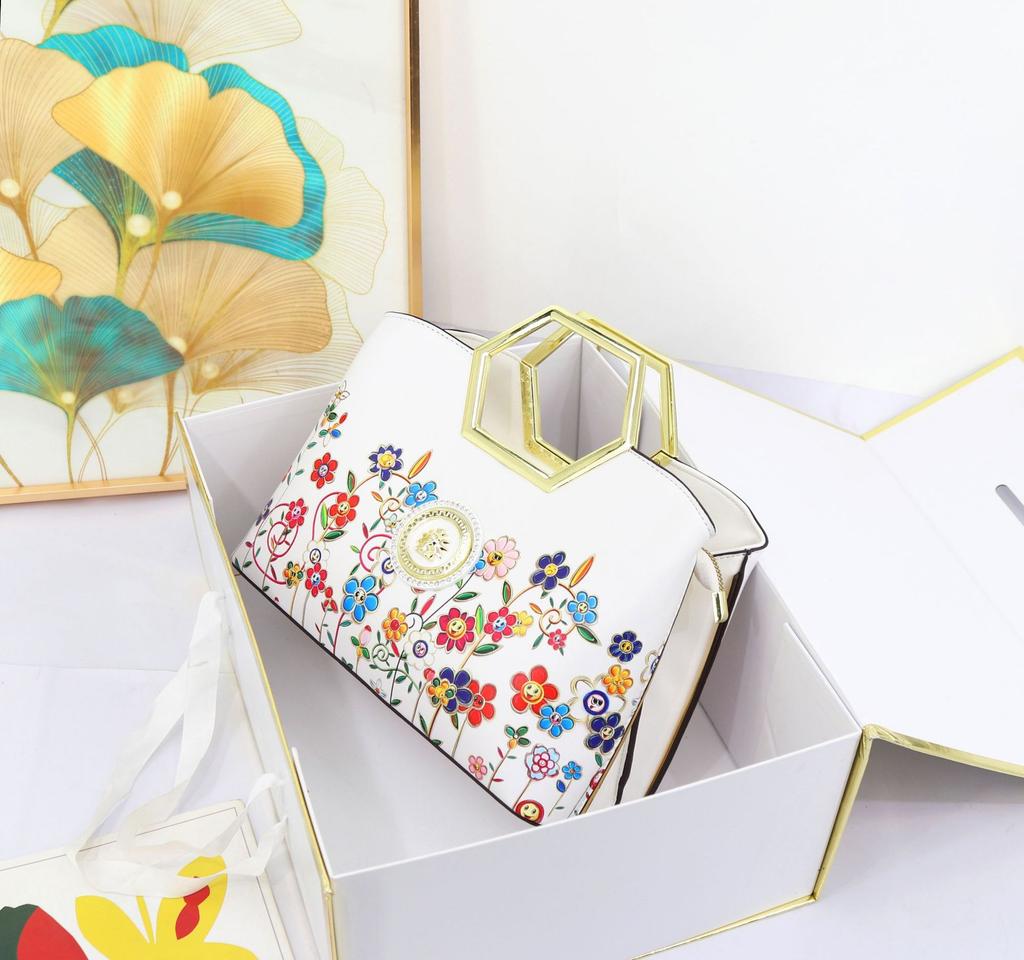 Super Women'S Bag Special-Shaped Metal Arm Handbag High Texture Women'S Bag Ladies Handbag