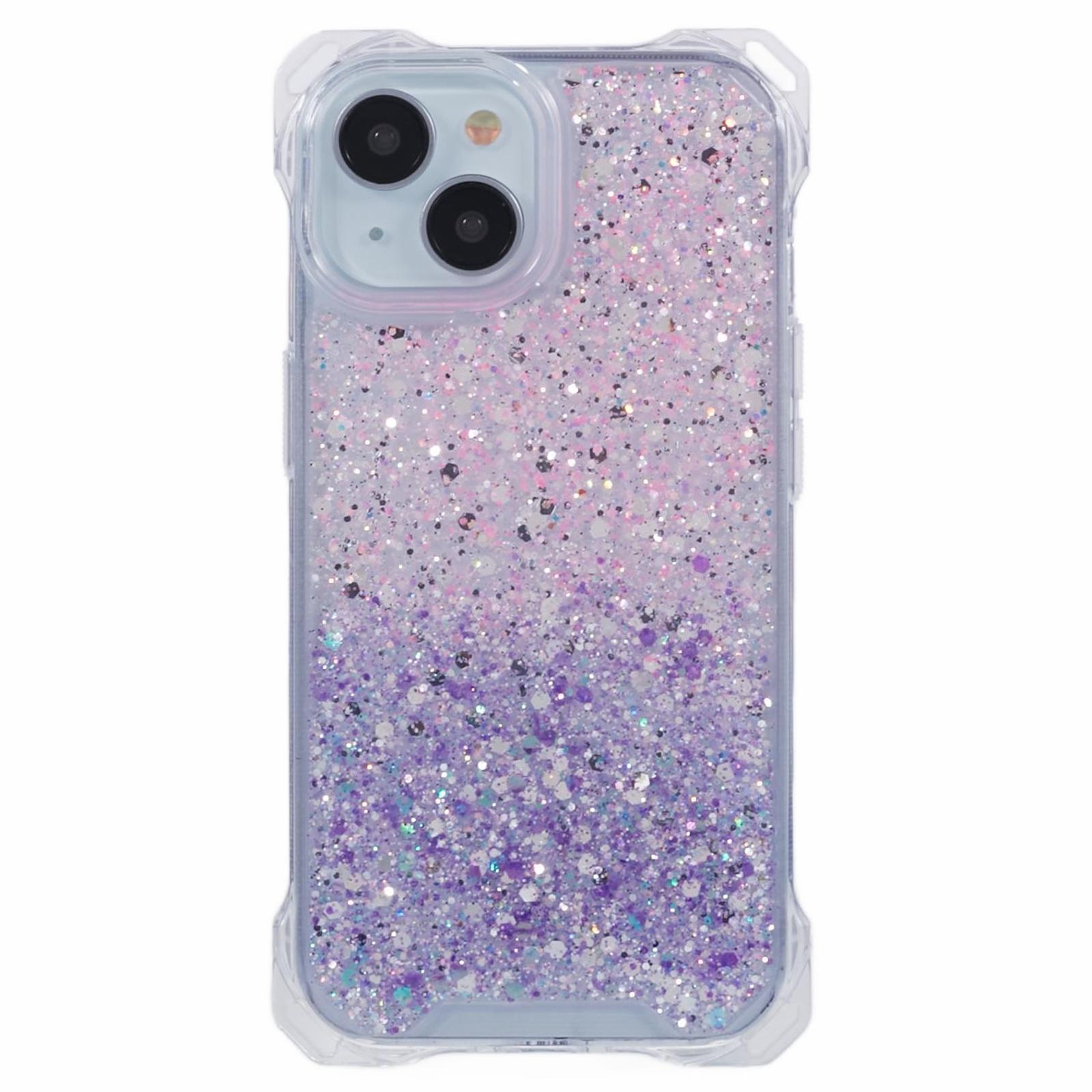 

For iPhone 13 Shockproof Cover TPU+Acrylic Dual-Color Gradient Phone Case D