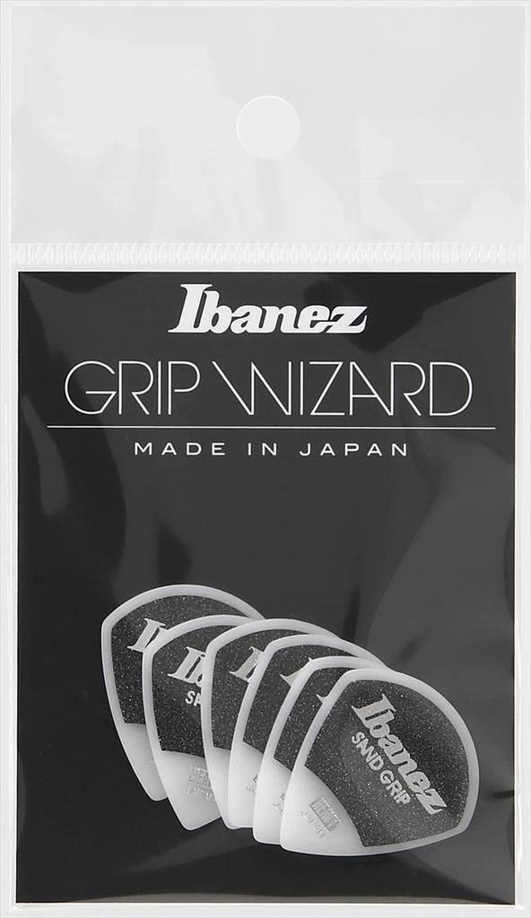 IBANEZ Grip Wizard Series Sand Grip Pick White PPA18HSGWH [HEAVY] 6-Pack