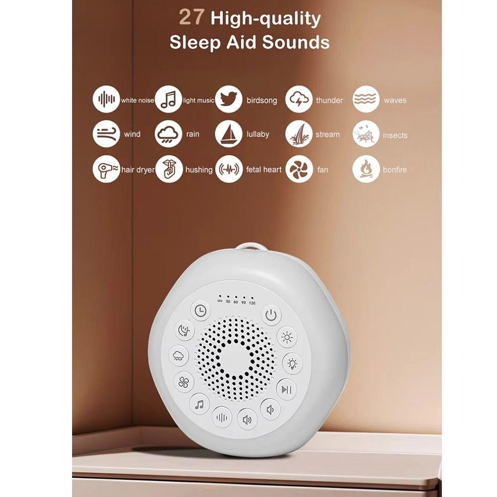 Rechargeable White Noise Machine Portable Sleep Sound Box Baby Sleep Soother Adult Sleep