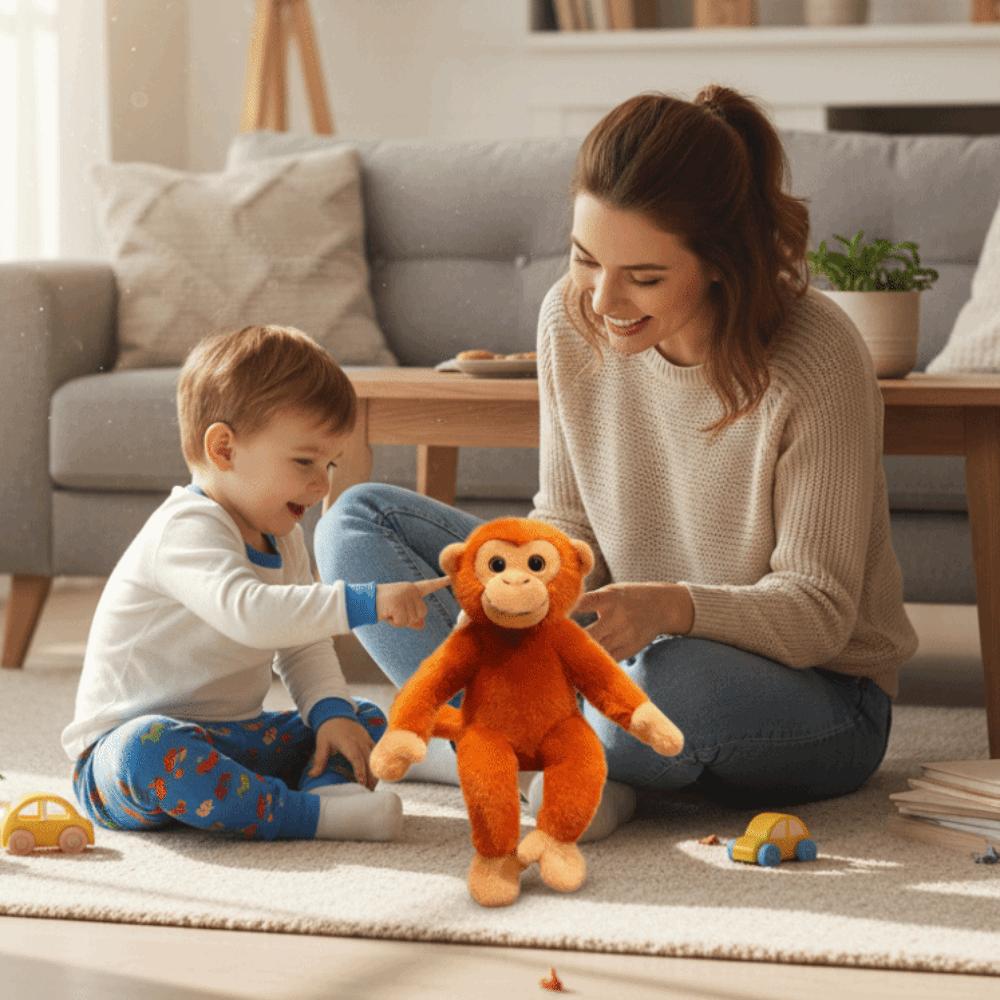 Long Arm Monkey Plush Toy Realistice Orangutan Plush Doll Large Plush Monkey Doll Baby Toys