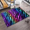 Colorful Zebra Stripes Pattern Carpet for Living Room or Bedroom Decor Suitable for use as an anti-slip for living room bedroom sofas