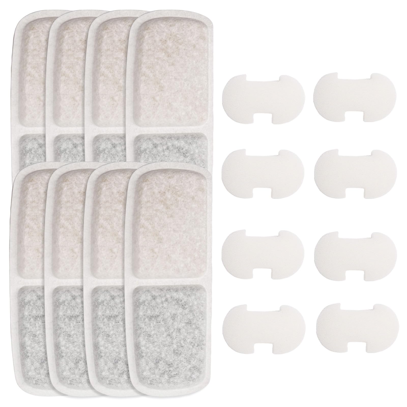 

Cunina 8-Piece Set of 4L Replacement Filters for FEELNEEDY Automatic Cat Water Fountain (FN-W07) with Replacement Sponges
