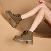 Women's Ankle Boots and Short Boots Thick-soled Casual Yellow Women Boots Plus Size Lace-up  Motorcycle Boots Female
