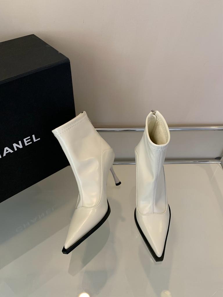 Fashion Women's  Soft Leather Pointed Toe Thin High Heel Shoes Sexy Autumn Winter Shoes Women Dress Warm Wedding Ankle Boots