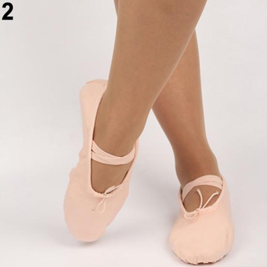 Women Girls Adult Soft Sole Ballet Dance Shoes Fitness Gymnastics Canvas Shoes
