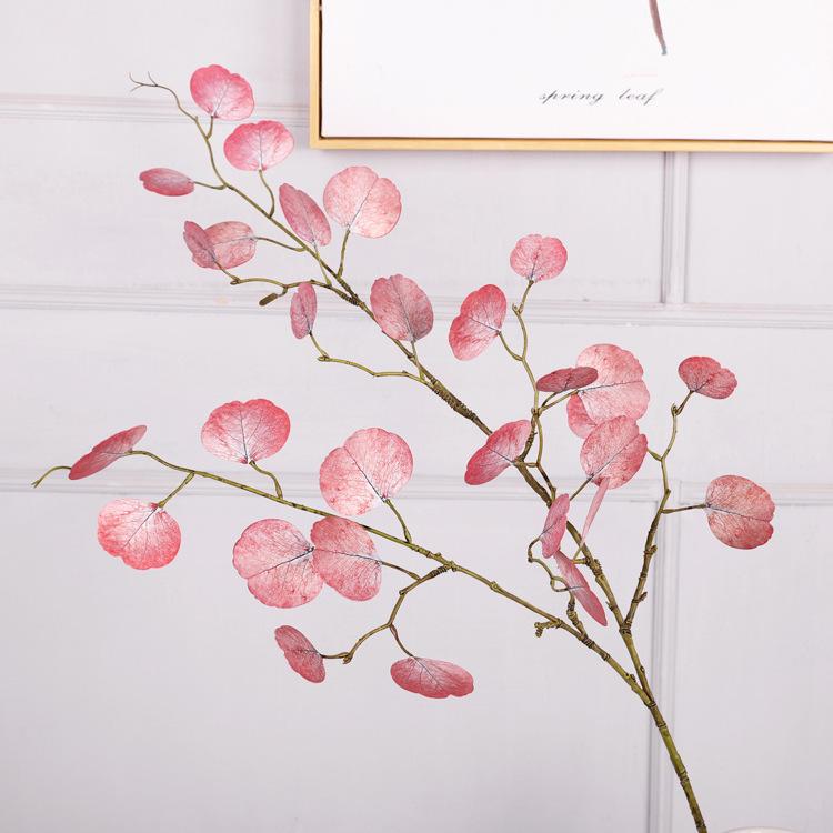 French Round Eucalyptus & Apple Leaf Simulated Plant for Wedding & Home Decor