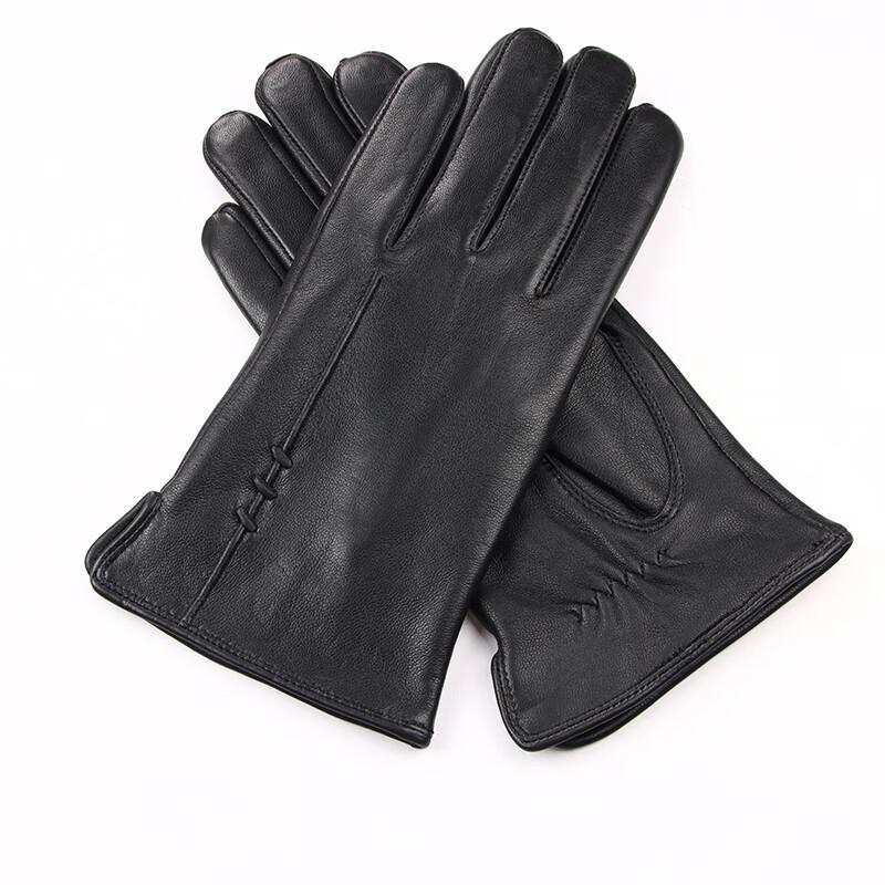 Hengyuanxiang Women's Winter Warm Sheepskin Leather Gloves