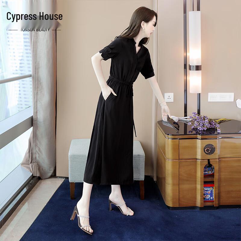 Elegant V-Neck Chiffon A-Line Maxi Dress XXL