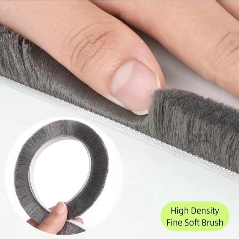 5M Brush Strip Self Adhesive Door Window Sealing Strip Home Door Window Sound Insulation Seal Film Door Swal Weather Strip
