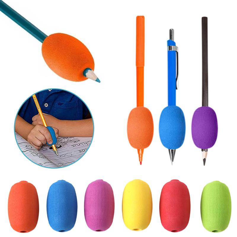 3/6 Pezzi Impugnature Morbide in Schiuma Per Penne e Matite, Supporto per Matita per Esercitazione di Scrittura, Impugnatura Ammortizzata per Scrittura a Mano, Disegno, Ergonomico