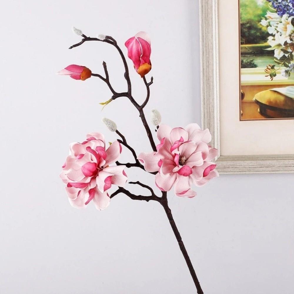 Handmade Artificial Magnolia Flower Real Touch Artificial Orchid Flowers  Home Living Room Decor