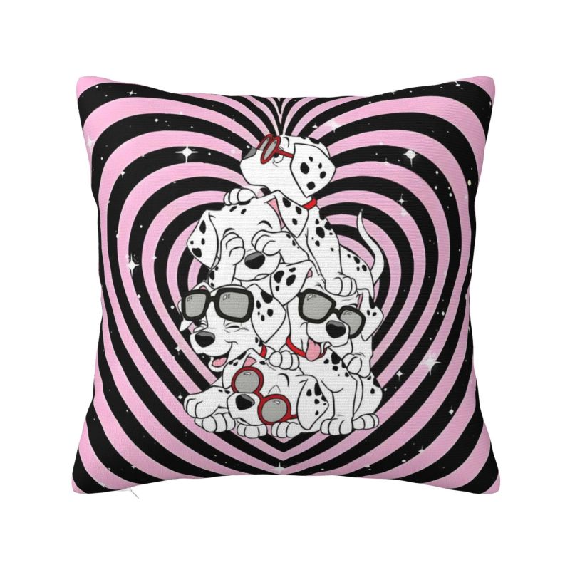 Custom Cartoon Dalmatians Disney Cushion Cover 101 Anime Kawaii Dog Velvet Nordic Throw Pillow Case Home Decor