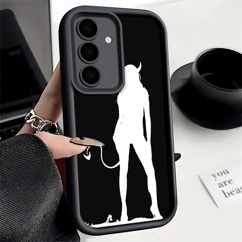 Phone Case for Samsung Galaxy A17 A16 A15 A14 A13 Devil Girl Silhouette Cool A56 A36 A26 A55 A35 A25 A54 A34 A24 A53 A33 A23 A07