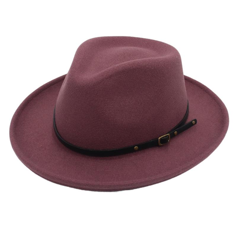 Fedora Top Hat Small Black Belt Accessories Model Walk Show Felt Hat Jazz Dance Dress Up Hat