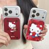 Polka Dot Red Cartoon Cat Case for iPhone 15 Pro/Max-Compatible
