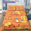 Pokémon Original Cute Partners Bedding Set, 1 Duvet Cover & 2 Pillowcases, Cozy Home Use, Great Gift for Pokémon Fans