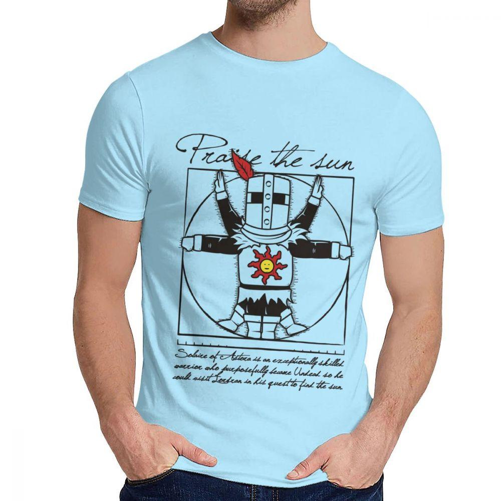Pure Cotton The Sun Dark Short Sleeve Unisex Vintage Leisure O Neck Top Tee