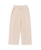 CARGOBROS Linen-Like Pintuck Wide Pants (Beige)
