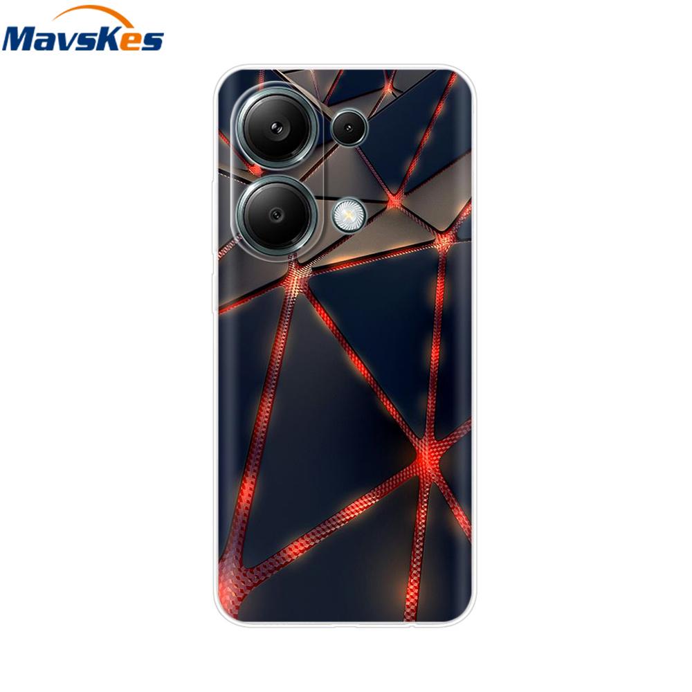 For Poco M6 Pro Case For Xiaomi Poco M6 Pro 4G Cover Fundas Coque Camera Protector Soft Silicone Phone Back Case For Poco M6 Pro