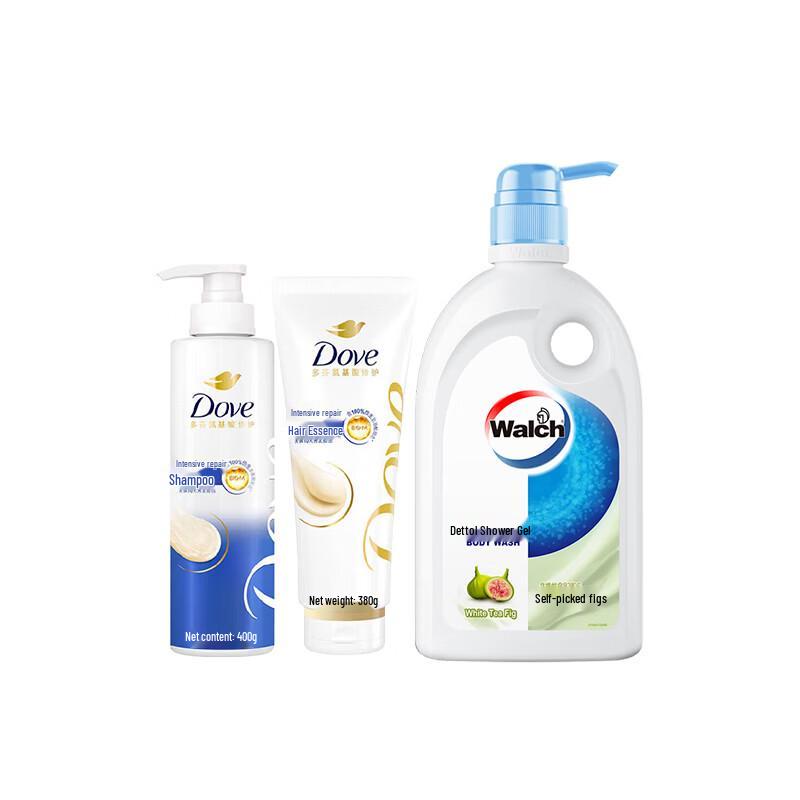 DOVE Intensive Nourishing Hair Care and Walch Body Wash Set