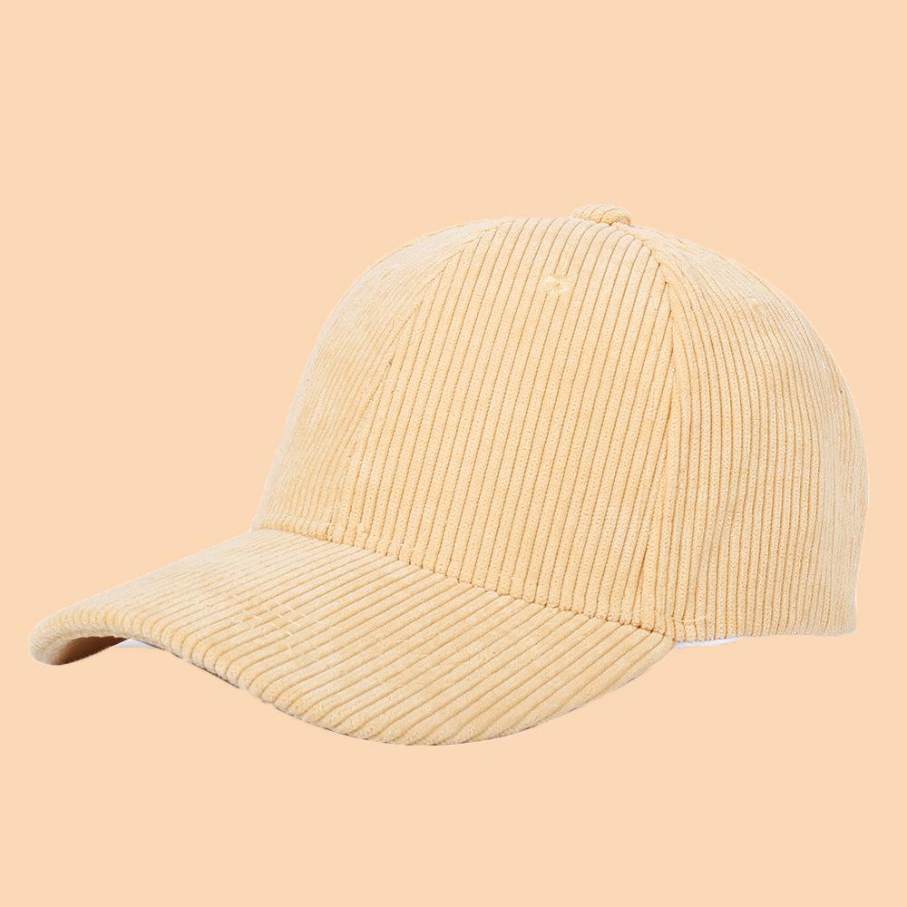 

Вельветовая бейсболка, теплая и модная корейская версия, кепка с утиным язычком, мужская / женская шляпа one size жёлтый