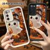 Phone Case: 2D Flat Samsung Galaxy A34 A35 M05 M06 S20 S22 S21 FE Plus 5G Step Protection Case, Falling Autumn Leaves, Christmas Halloween Gift