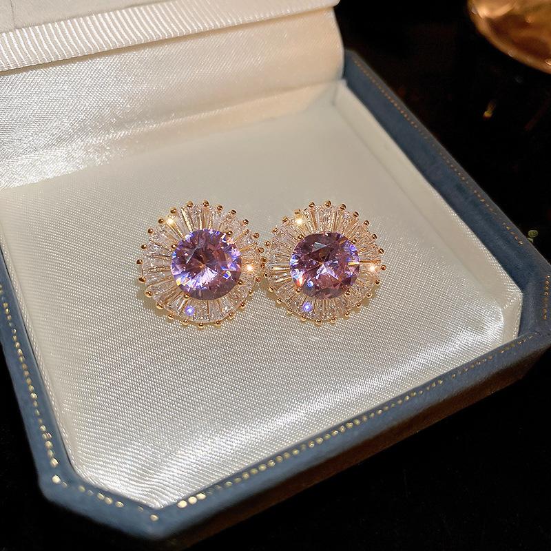 

GemChic женские серьги изысканные крутые серьги-гвоздики с цирконием модные серьги-гвоздики серьги-гвоздики на день рождения, Рождество, ювелирные изделия, подарок