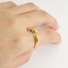 18k Gold European and American Fashion Open Ring - Versatile Stainless Steel Titanium Design for Women
