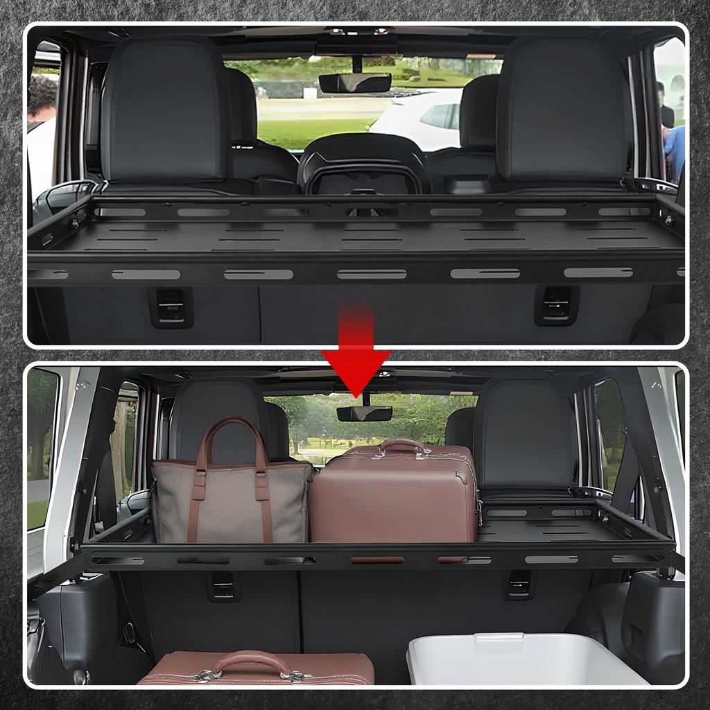 Rear Trunk Cargo Rack Wear Resist Interior Storage Rack Anti-Scratch Lightweight Steel Tray Organizer for 07-25 JK/JL Wrangler