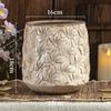 Vase Vintage Ceramic Home Balcony Outdoor Courtyard Desktop Decoration AmericanCreative Style Relief Light Luxury High-End Sense
