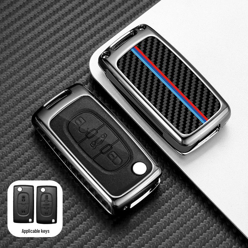 Citroen Key Bag: Leather Sega Case for C4 Remote, Protective Shell with Metal Buckle Box Packaging