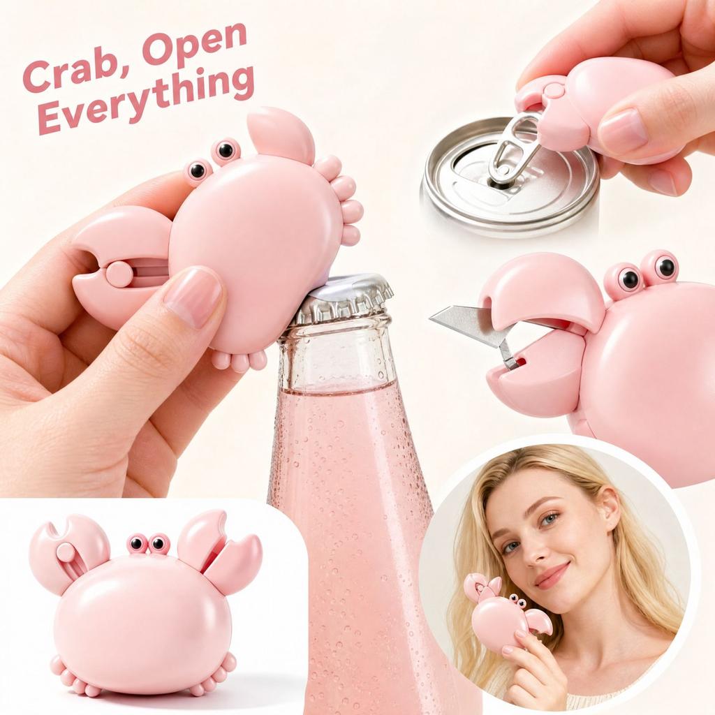 Multifunctional Magnetic Crab with Scissors for Kitchen Bar Outdoor Use