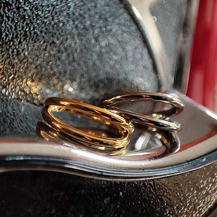 Titanium Double Clicker Ring - Silver - Tk-006 1.2/10