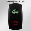 Waterproof LED Rocker Switch for Boat RV Truck | Green/Red Light 12V/24V ON-OFF/ON-OFF-ON for Exhaust Heat AC Lights