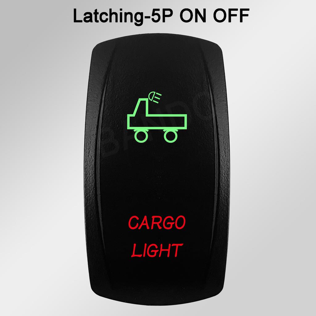 Waterproof LED Rocker Switch for Boat RV Truck | Green/Red Light 12V/24V ON-OFF/ON-OFF-ON for Exhaust Heat AC Lights