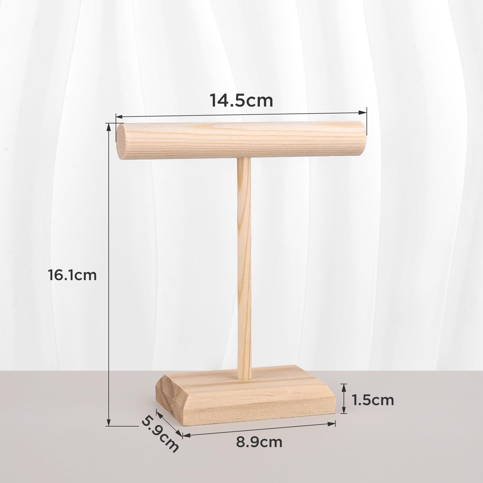 Wooden Jewelry Display Stand T-Shaped Home Storage Holders Necklace Bracelet Jewelry Holder Storage Rack Home Jewelry Organizer