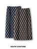 Women's Fashionable Retro Plaid Skirt - Autumn 2025 Style, Petite High Waist, Hip-Hugging Brown Slit Design