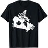 Canada Map with Maple Leaf Cotton Men T Shirt