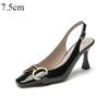 Sandals for Women 2025 Summer New High Heels Womens with A Straight Toe and A Back Empty Sole High Heels Sandal Sandalias Mujer
