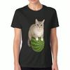 Cat And Watermelon Wounisex Cotton T Shirt, Premium Cotton Quality Print, Durable, Casual And Fashionable. Cute Cat On Watermelon Design, Funny Summer
