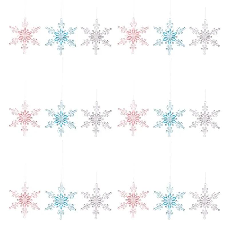 Рождественские акриловые украшения-снежинки Зимние украшения Рождественская елка Рождественские подвески