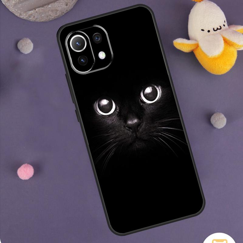 Black Cat Staring Eyes Case For POCO F6 X6 X5 X3 Pro M6 M5s F3 F5 Xiaomi 14 13 Ultra 12 Lite 11T 12T 13T Pro Cover